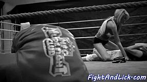 Lesbian Babes Sixtynining Hard After Wrestling Match