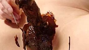 Japanese gays cook chocolate banana