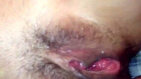 wife's pussy squirting in intimate moment.