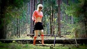 Shemale samurai dominates with raw outdoor oral intensity.