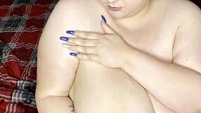 Peyton Thomas oils up her huge titties for wild action