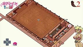 Playing the sex bed dolls game to raise two dolls