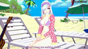 Shenhe in bikini, sucking cock and titjobbing from your pov?