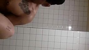 Anal bent over in the public bathroom, or is it a tease?
