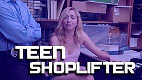 sofie strips bare for horny officer after stealing bust. he slams her hard in office