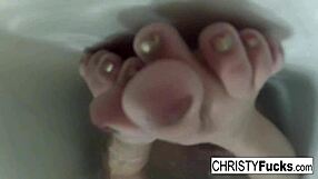 Sexy Christy Mack in Makeup Room Bath BTS with Tattoos and Boobs