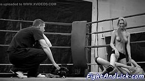 Lesbian Babes Sixtynining Hard After Wrestling Match