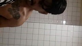Anal bent over in the public bathroom, or is it a tease?