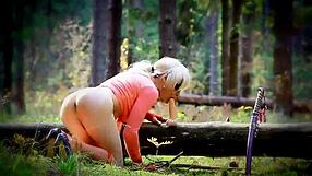 Shemale samurai dominates with raw outdoor oral intensity.