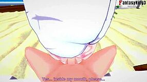 Shenhe in bikini, sucking cock and titjobbing from your pov?