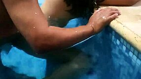 hombre maduro invites us to film at a pool with a horny mexican mature