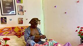 First class student has quick moment in room