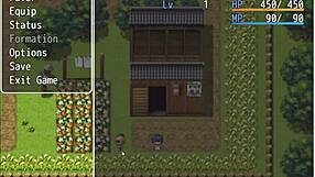 Tanned Natsuki Enjoys Naked Bath in Hentai Game