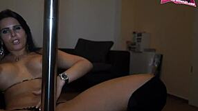 German milf strips, dances, then gets fucked hard