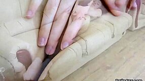 Virgin girl rubs slit to orgasm?