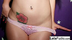 Brunette Teen Lola Dances with Bubble Butt Then Masturbates Solo