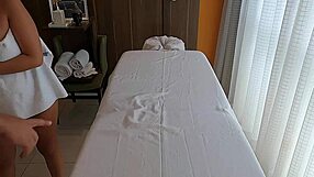 Latina teen skips school for tantric massage with big ass and natural tits