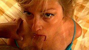 Beautiful Blonde Milf Blowjob And Facial