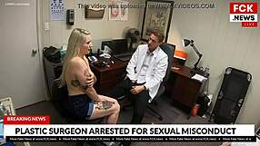 Plastic surgeon caught fucking his tattooed patient doggystyle.