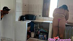 BBW Pornstar Can't Resist Towel Tease, Leads To Creampie.