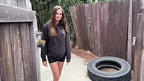 Does busty teen 18+ raina rae enjoy her first footjob leading to sticky piledriver?