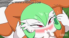 breeding gardevoir with big cock fucking her ass and pussy for cumshot
