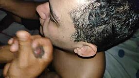 the gay dude gets milk in his mouth during intense scene