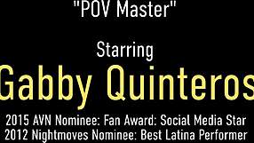 gabby quinteros enjoys a session with stockings and blowjob