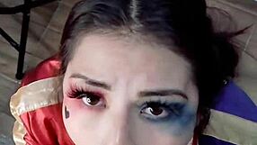 harley quinn seduces guard, milks his cock for escape, gets filled with cum