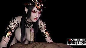 I’m hooked on this Asian 3D anime Medusa creation