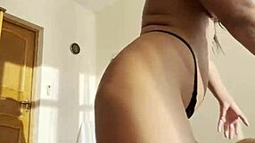 fitness ass sunbathing in thong gets fucked hard by cock in amateurs pov