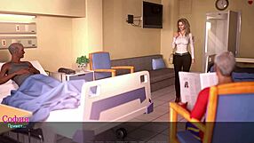 Blonde gets FUCKED hard on DESK in missionary with handjob.