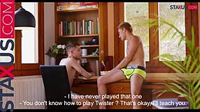 Staxus twister twinks play hot game with best friends