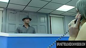 Brunette holly west gets every hole stuffed in hardcore sex