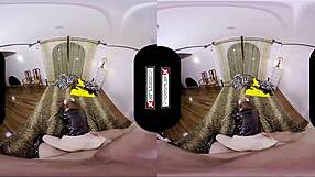 Batgirl cosplay slut feels so excited to fuck you silly in VR goggles with intense blowjob