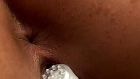 Daddy roughly fucks his young wife close up, her big ass and natural tits on display