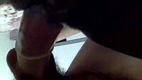 Scoping black pussy till she squirts on snowy day.