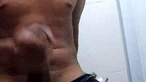 Young carioca's monster cock contrasts his innocent look.