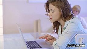 A beautiful tight girl enjoys her juicy cunt and anal getting banged in a group scene