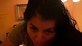 hot latina gives amazing blowjob in casual chat