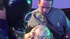 blondes moan in anal foursome.