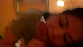 hot latina gives amazing blowjob in casual chat