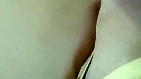 Intense gay masturbation session in a public hotel room.