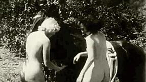 A great seduction with a natural beauty and a man of the field