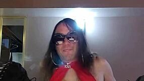 Sissy Ladyboy Teases With Her Big Tits While Masturbating.