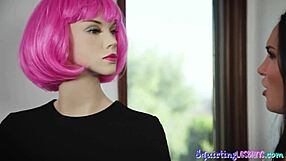 Bigtits Squirting Dyke Eats Out Les Beauty with Trimmed Pussy