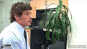 Sexy Tattooed Gay Workers Engage in Bold Office Fucking