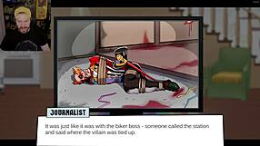 The lewd knight gets face fucked and cums in gloryhole