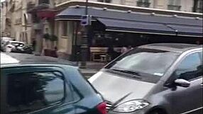 Flashing my big black cock in Paris feels so sexy