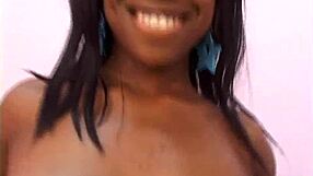 Watch This Ebony Young Girl Riding Cock, Licking Cum On Ass After Blowjob And Fucking.